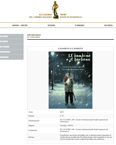 il bambino e il barbone david di donatello