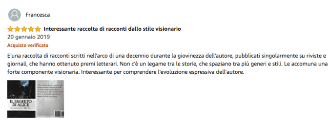 recensione gianluca testa il segreto di alice